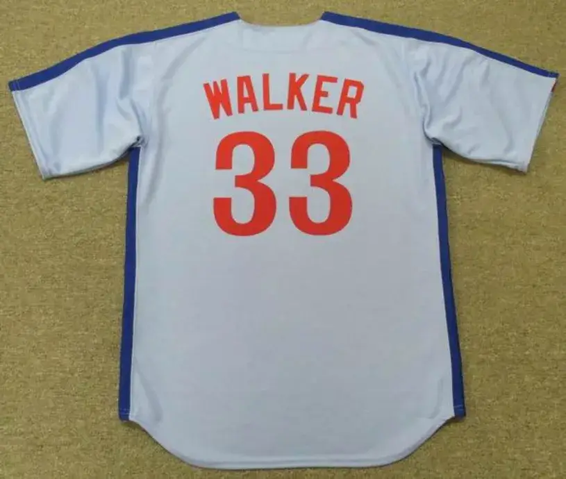 LARRY WALKER Montreal Expos 1989 Majestic Cooperstown Away Baseball Jersey 