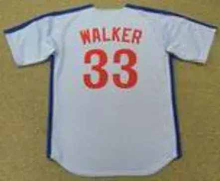 LARRY WALKER Montreal Expos 1989 Majestic Cooperstown Away Baseball Jersey 