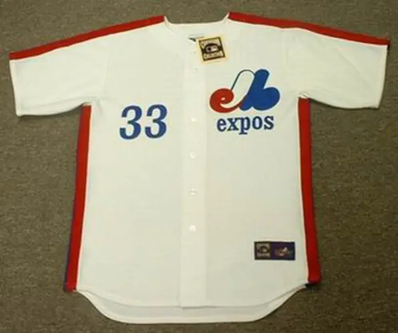 LARRY WALKER Montreal Expos 1991 Majestic Cooperstown Throwback Home Baseball Jersey