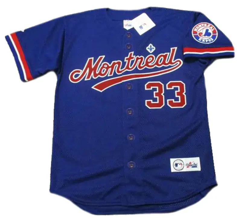 LARRY WALKER Montreal Expos 1994 Majestic Throwback Baseball Jersey