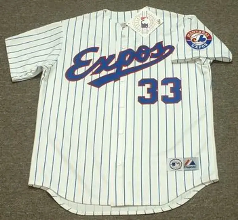 LARRY WALKER Montreal Expos 1994 Majestic Throwback Home Baseball Jersey