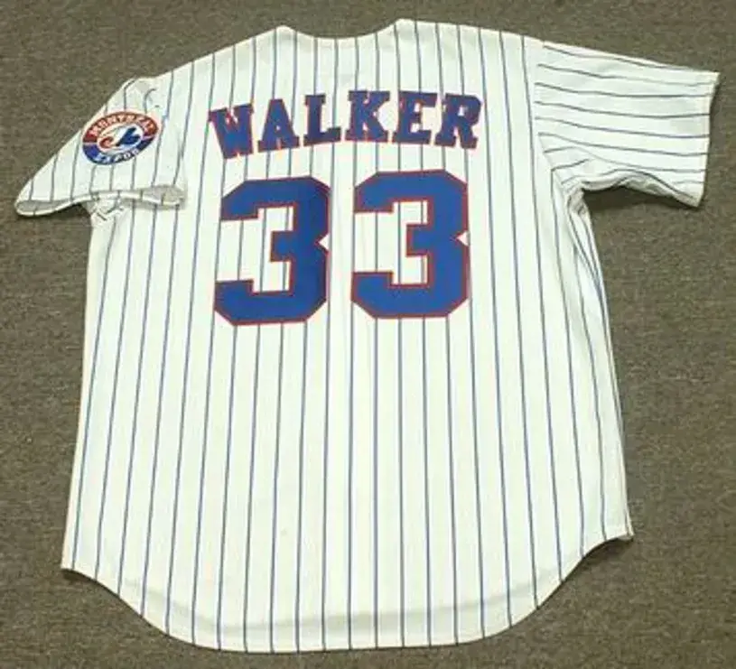 LARRY WALKER Montreal Expos 1994 Majestic Throwback Home Baseball Jersey 