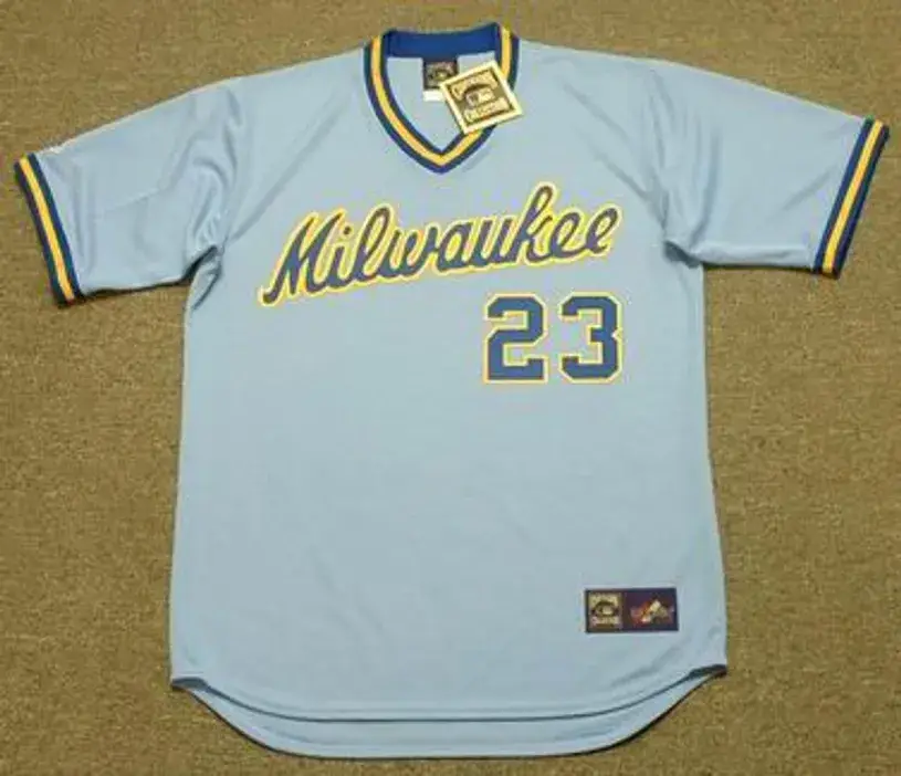 TED SIMMONS Milwaukee Brewers 1982 Majestic Cooperstown Throwback Away Jersey