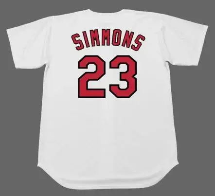 TED SIMMONS St. Louis Cardinals 1970 Home Majestic Throwback Baseball Jersey 
