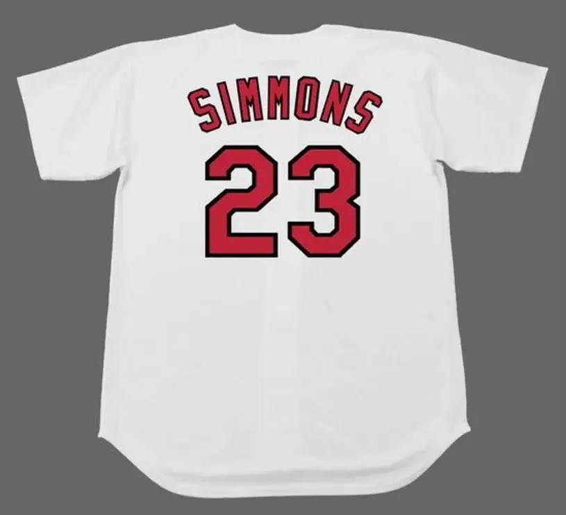 TED SIMMONS St. Louis Cardinals 1970 Home Majestic Throwback Baseball Jersey 