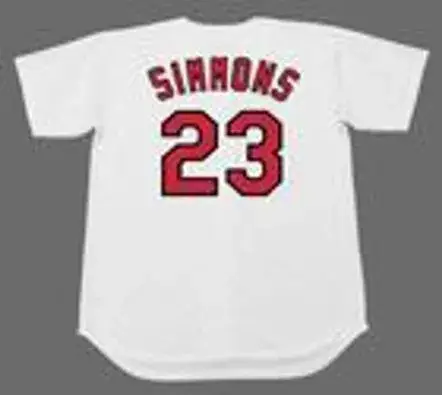 TED SIMMONS St. Louis Cardinals 1970 Home Majestic Throwback Baseball Jersey 