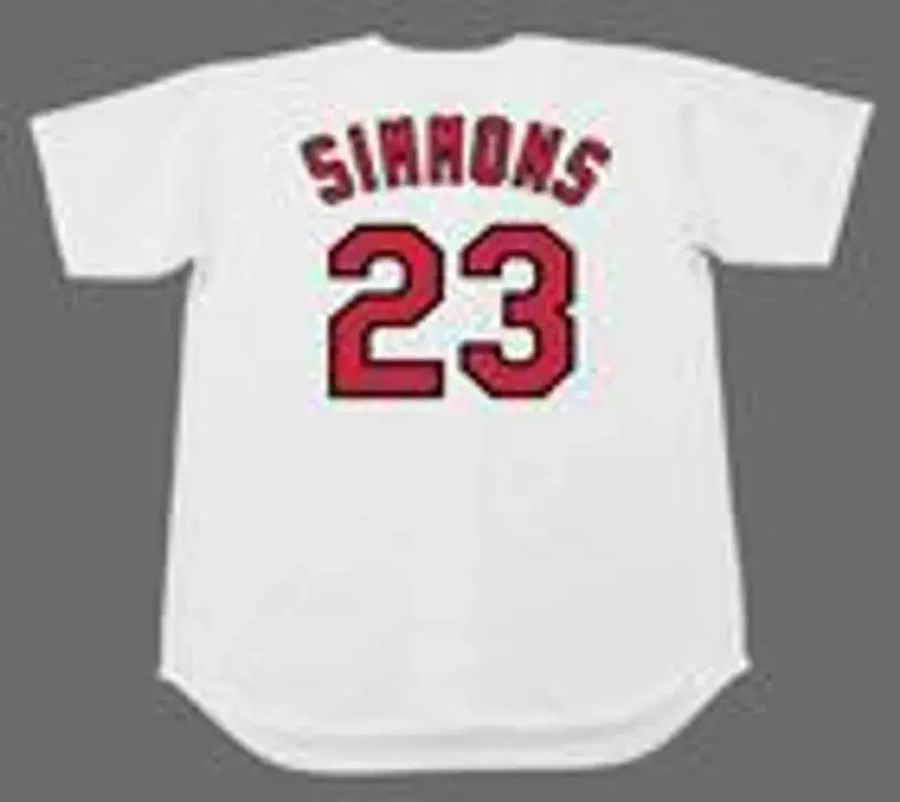 TED SIMMONS St. Louis Cardinals 1970 Home Majestic Throwback Baseball Jersey 
