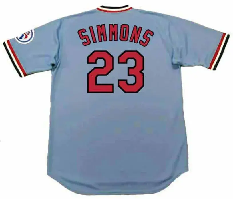 TED SIMMONS St. Louis Cardinals 1976 Away Majestic Throwback Baseball Jersey 
