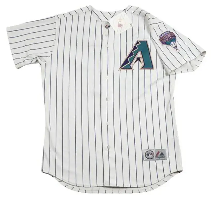 LUIS GONZALEZ Arizona Diamondbacks 2001 Majestic Throwback Home Baseball Jersey