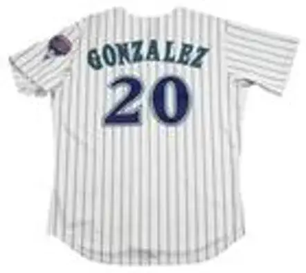 LUIS GONZALEZ Arizona Diamondbacks 2001 Majestic Throwback Home Baseball Jersey 