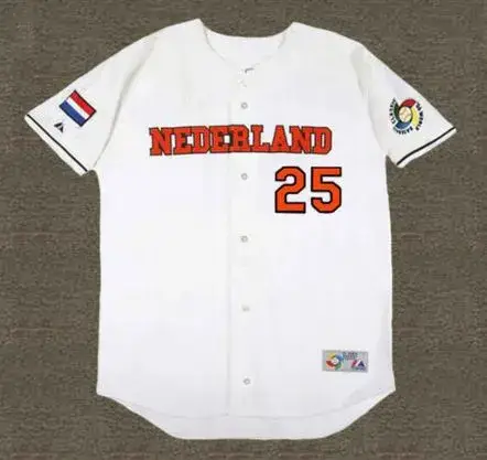 ANDRUW JONES 2006 Netherlands WBC Majestic Throwback Baseball Jersey 