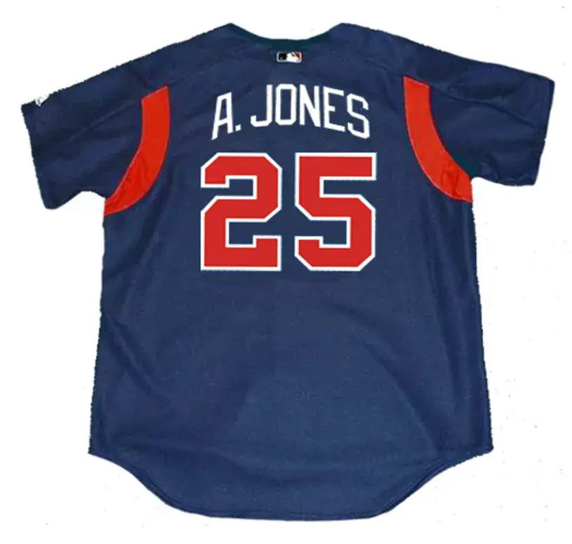 ANDRUW JONES Atlanta Braves 2003 Majestic Authentic Throwback Baseball Jersey 