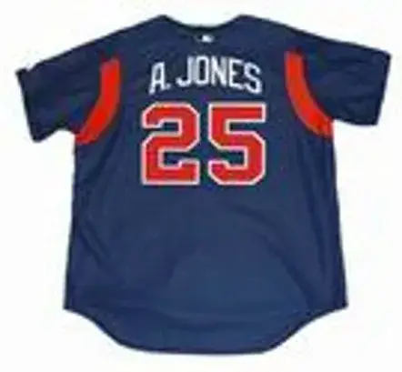 ANDRUW JONES Atlanta Braves 2003 Majestic Authentic Throwback Baseball Jersey 