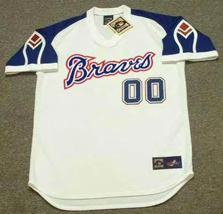 ATLANTA BRAVES 1970’s Home Majestic Throwback Jersey Customized “Any Name & Numbers”
