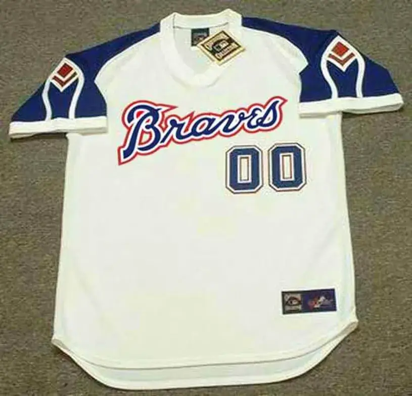 ATLANTA BRAVES 1970’s Home Majestic Throwback Jersey Customized “Any Name & Numbers”
