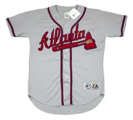 ATLANTA BRAVES 1990’s Away Majestic Throwback Jersey Customized “Any Name & Numbers”