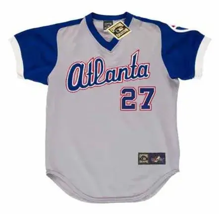 AUSTIN RILEY Atlanta Braves 1970’s Away Majestic Throwback Baseball Jersey