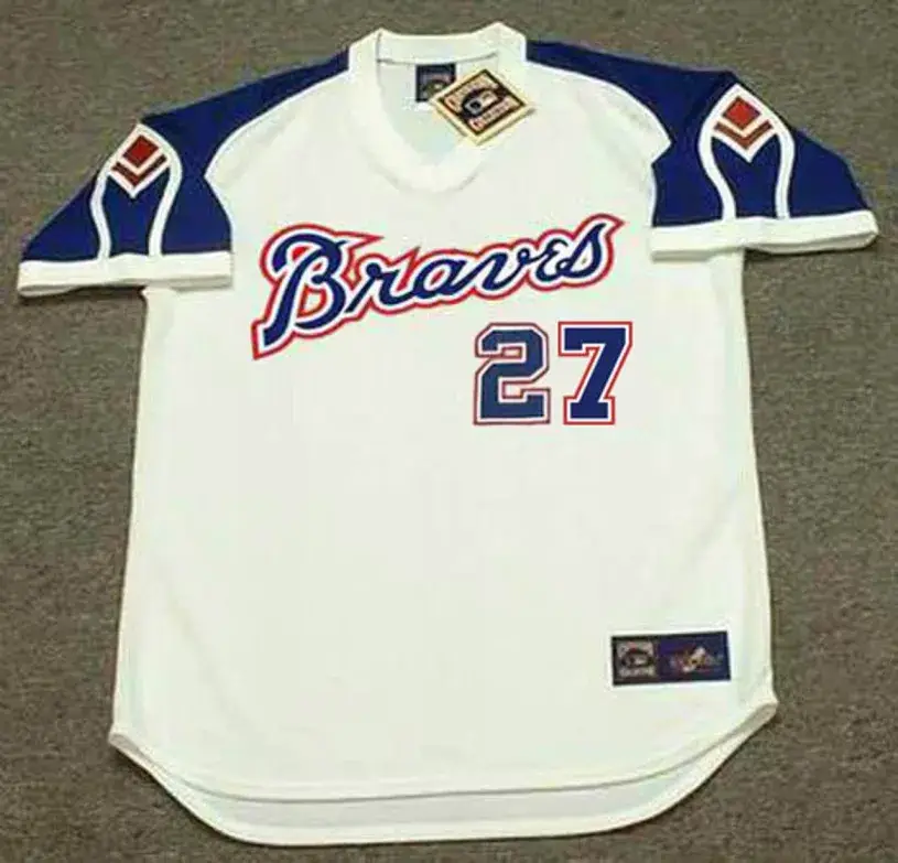 AUSTIN RILEY Atlanta Braves 1970’s Home Majestic Throwback Baseball Jersey