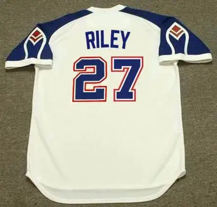 AUSTIN RILEY Atlanta Braves 1970’s Home Majestic Throwback Baseball Jersey 