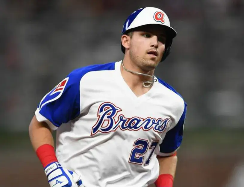AUSTIN RILEY Atlanta Braves 1970’s Home Majestic Throwback Baseball Jersey 