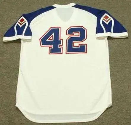 BIFF POCOROBA Atlanta Braves 1975 Home Majestic Throwback Baseball Jersey