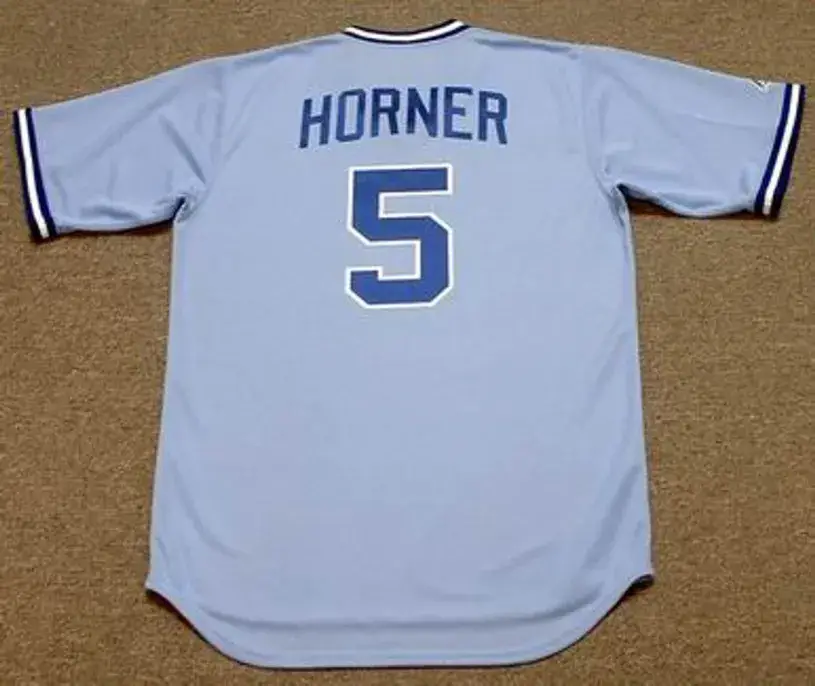 BOB HORNER Atlanta Braves 1982 Majestic Cooperstown Throwback Baseball Jersey 