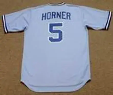 BOB HORNER Atlanta Braves 1982 Majestic Cooperstown Throwback Baseball Jersey 