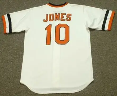 ADAM JONES Baltimore Orioles 1980’s Majestic Cooperstown Throwback Jersey 