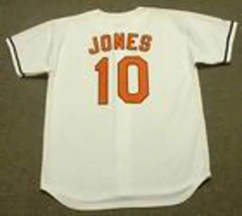 ADAM JONES Baltimore Orioles 2008 Majestic Throwback Home Baseball Jersey 