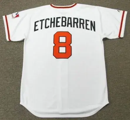 ANDY ETCHEBARREN Baltimore Orioles 1969 Majestic Cooperstown Home Baseball Jersey 