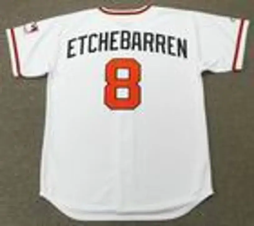 ANDY ETCHEBARREN Baltimore Orioles 1969 Majestic Cooperstown Home Baseball Jersey 