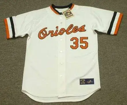 ANDY RUTSCHMAN Baltimore Orioles 1980’s Home Majestic Throwback Baseball Jersey
