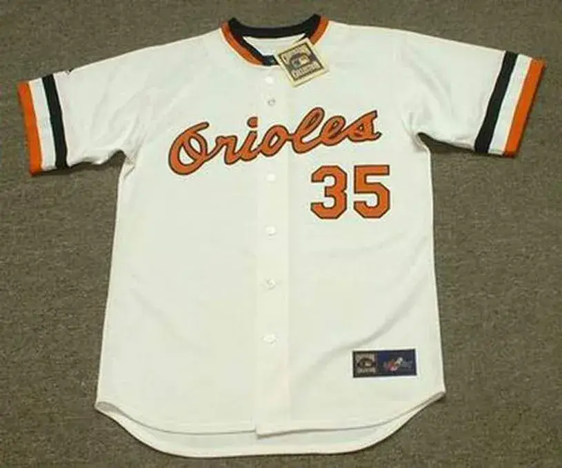 ANDY RUTSCHMAN Baltimore Orioles 1980’s Home Majestic Throwback Baseball Jersey