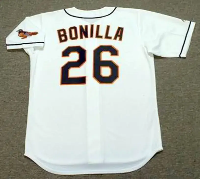 BOBBY BONILLA Baltimore Orioles 1996 Majestic Throwback Baseball Jersey 