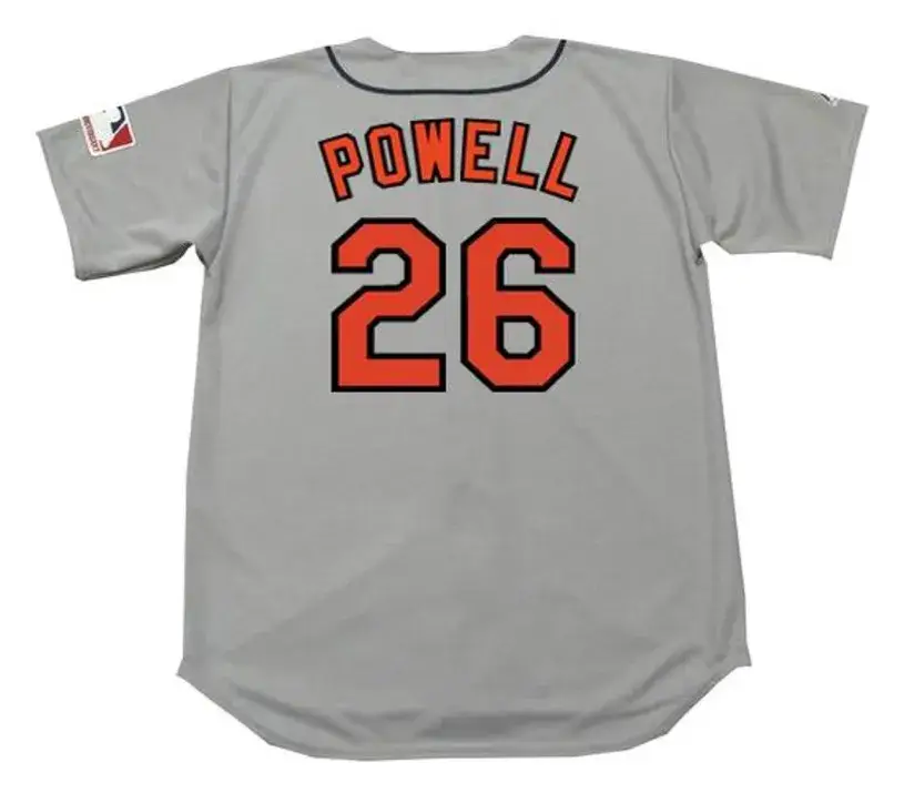 BOOG POWELL Baltimore Orioles 1969 Majestic Cooperstown Away Baseball Jersey 