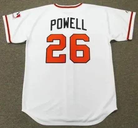 BOOG POWELL Baltimore Orioles 1969 Majestic Cooperstown Home Baseball Jersey 