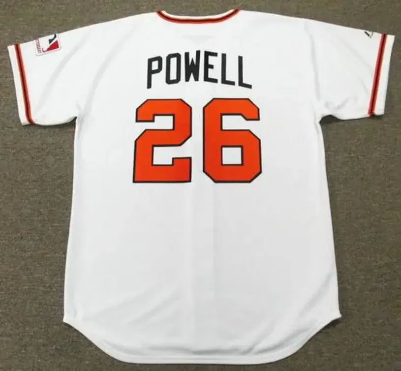 BOOG POWELL Baltimore Orioles 1969 Majestic Cooperstown Home Baseball Jersey 