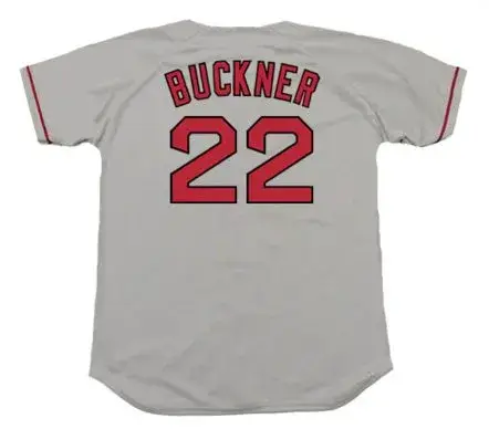 BILL BUCKNER Boston Red Sox 1990 Majestic Throwback Away Baseball Jersey 