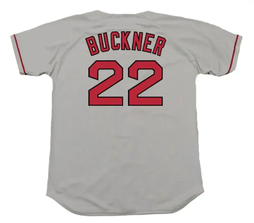 BILL BUCKNER Boston Red Sox 1990 Majestic Throwback Away Baseball Jersey 