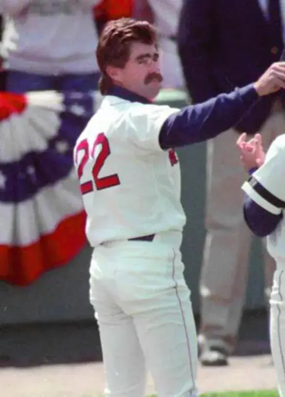 BILL BUCKNER Boston Red Sox 1990 Majestic Throwback Away Baseball Jersey 