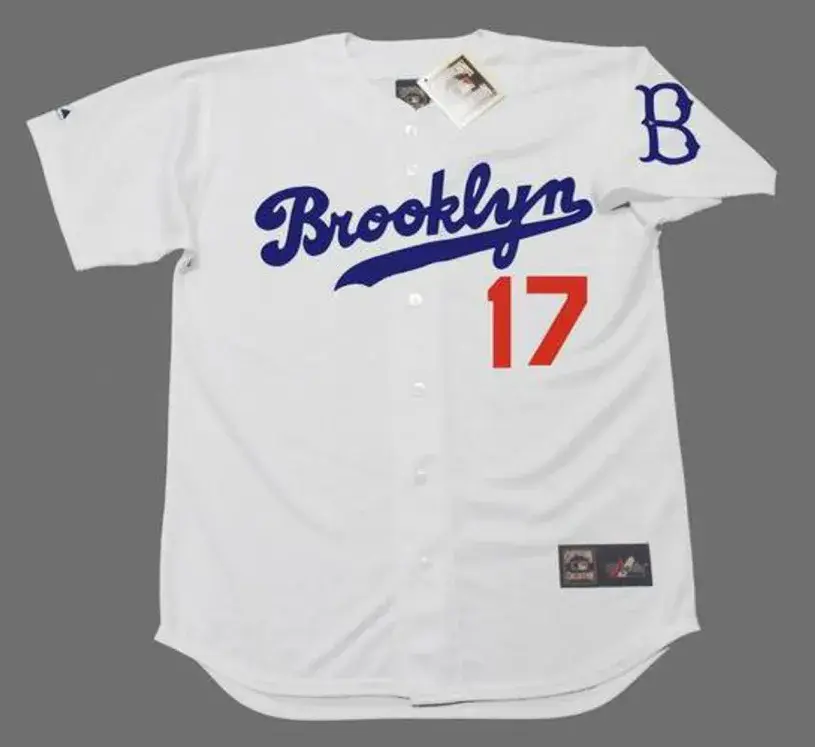 CARL ERSKINE Brooklyn Dodgers Majestic Cooperstown Throwback Baseball Jersey 