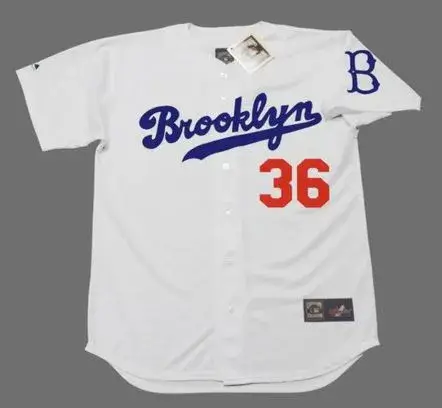 DON NEWCOMBE Brooklyn Dodgers Majestic Cooperstown Throwback Baseball Jersey 