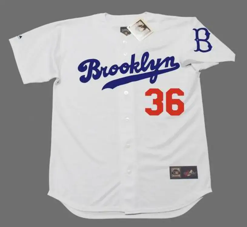 DON NEWCOMBE Brooklyn Dodgers Majestic Cooperstown Throwback Baseball Jersey 