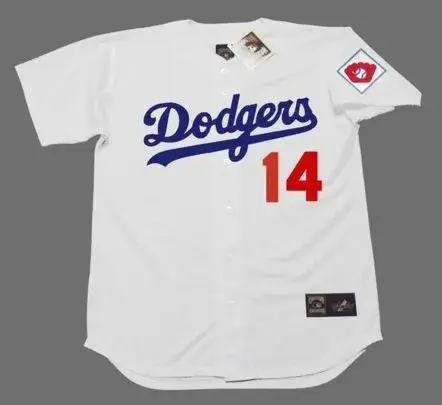 GIL HODGES Brooklyn Dodgers 1951 Home Majestic Baseball Throwback Jersey 