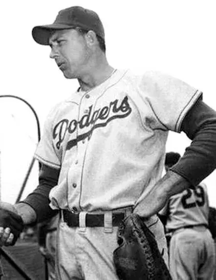 GIL HODGES Brooklyn Dodgers 1955 Majestic Throwback Away Baseball Jersey 