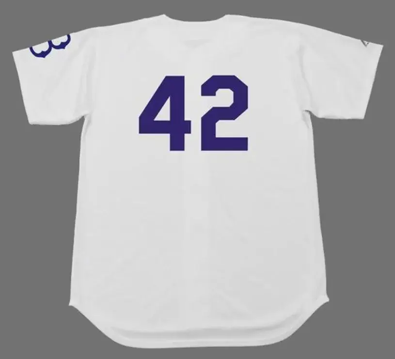 JACKIE ROBINSON Brooklyn Dodgers 1950’s Home Majestic Baseball Throwback Jersey