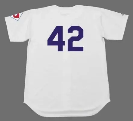 JACKIE ROBINSON Brooklyn Dodgers 1951 Home Majestic Baseball Throwback Jersey