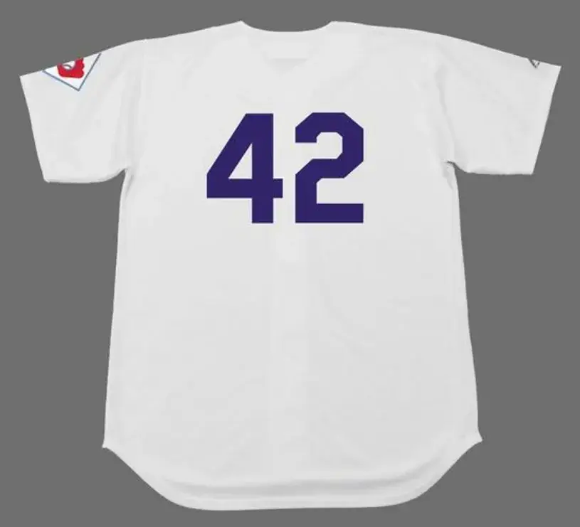 JACKIE ROBINSON Brooklyn Dodgers 1951 Home Majestic Baseball Throwback Jersey