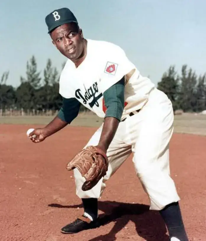 JACKIE ROBINSON Brooklyn Dodgers 1951 Home Majestic Baseball Throwback Jersey 