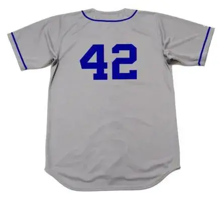 JACKIE ROBINSON Brooklyn Dodgers 1955 Away Majestic Baseball Throwback Jersey 